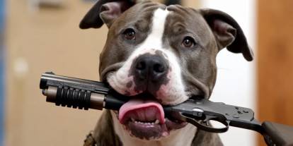 Pitbull, sahibini silahla vurdu